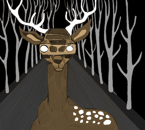 Cartoon: Deer... (medium) by berk-olgun tagged deer