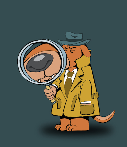 Cartoon: Detective Dog... (medium) by berk-olgun tagged detective,dog
