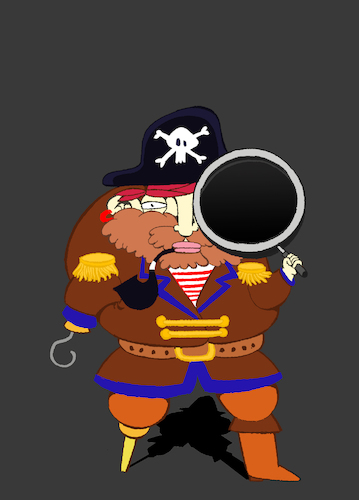 Cartoon: Detective Pirate... (medium) by berk-olgun tagged detective,pirate