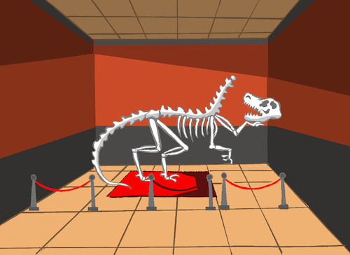 Cartoon: Dinosaur Hamlet... (medium) by berk-olgun tagged dinosaur,hamlet