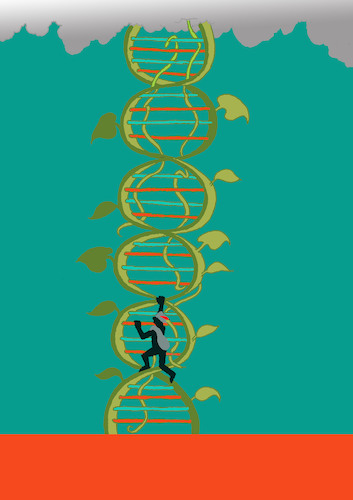 Cartoon: DNA... (medium) by berk-olgun tagged dna