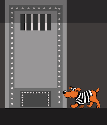 Cartoon: Dog Door... (medium) by berk-olgun tagged dog