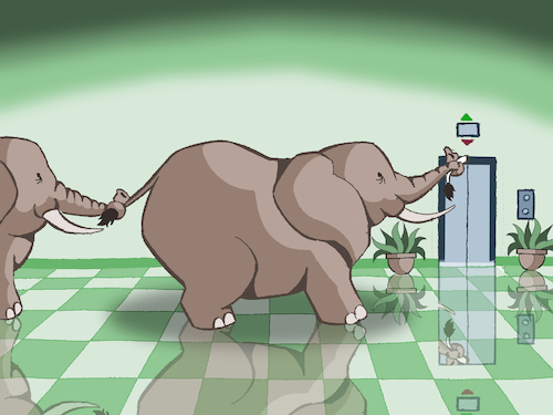 Cartoon: Elevator... (medium) by berk-olgun tagged elevator