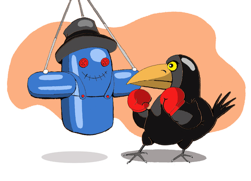 Cartoon: Face your Fears... (medium) by berk-olgun tagged face,your,fears