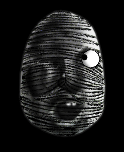 Cartoon: Fingerprint man on duty.. (medium) by berk-olgun tagged man,fingerprint