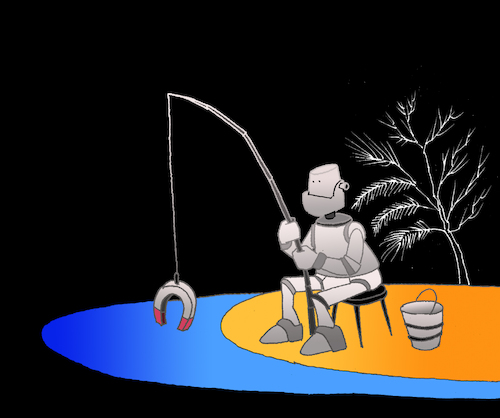 Cartoon: Fisher Robot... (medium) by berk-olgun tagged magnet