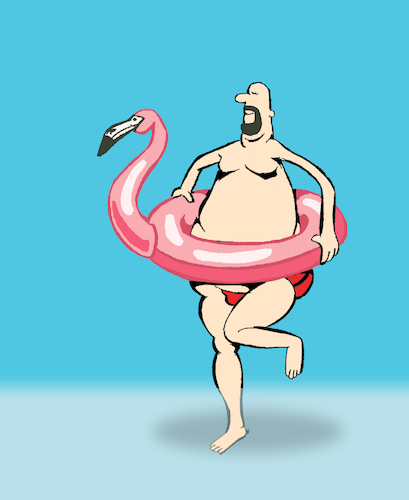 Cartoon: Flamingo... (medium) by berk-olgun tagged flamingo