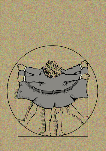 Cartoon: Flasher Vitruvian Man... (medium) by berk-olgun tagged flasher,vitruvian,man