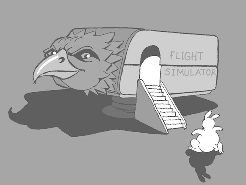Cartoon: Flight Simulation... (medium) by berk-olgun tagged flight,simulation