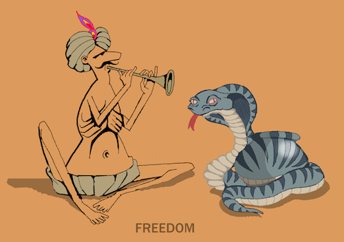 Cartoon: Freedom (medium) by berk-olgun tagged freedom