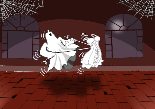 Cartoon: Ghost Corset... (medium) by berk-olgun tagged ghost,corset