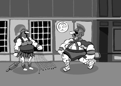 Cartoon: Gladiator... (medium) by berk-olgun tagged gladiator