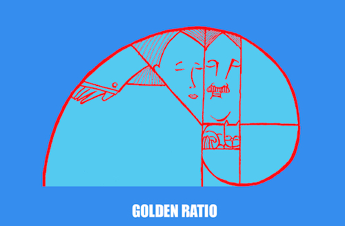 Cartoon: Golden  Ratio... (medium) by berk-olgun tagged golden,ratio