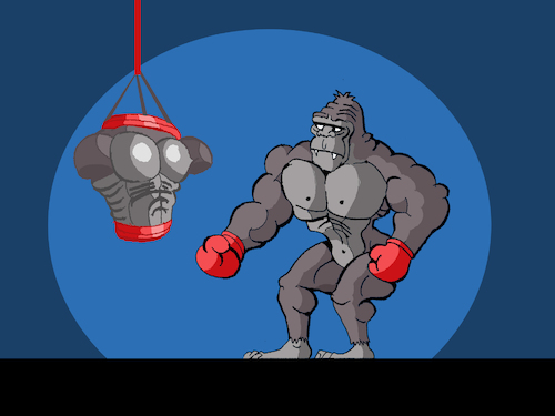 Cartoon: Gorilla... (medium) by berk-olgun tagged gorilla