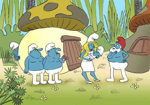 Cartoon: Grouchy Smurf... (medium) by berk-olgun tagged grouchy,smurf