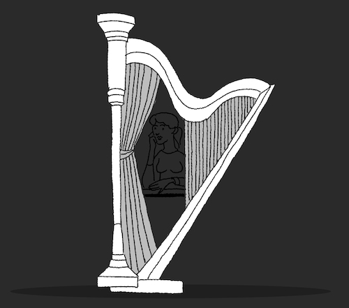 Cartoon: Harp... (medium) by berk-olgun tagged harp