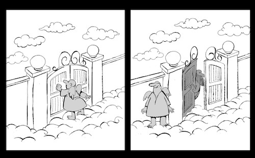 Cartoon: Heaven... (medium) by berk-olgun tagged heaven