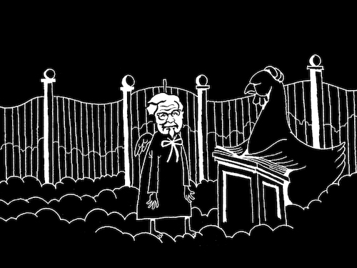 Cartoon: Heaven Gate... (medium) by berk-olgun tagged heaven,gate