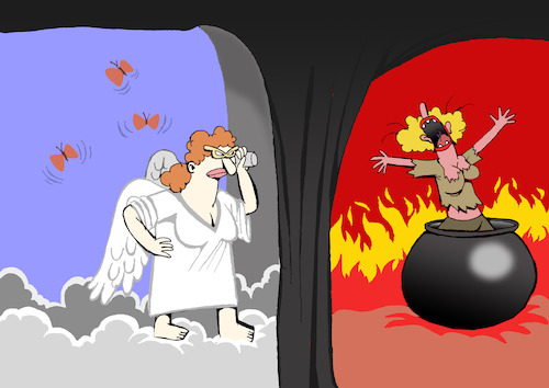 Cartoon: Hell... (medium) by berk-olgun tagged hell