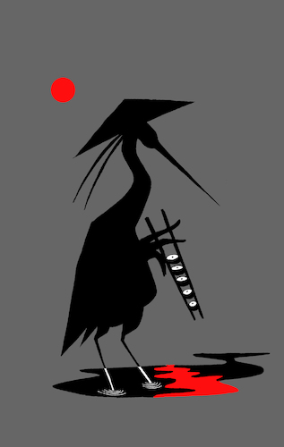 Cartoon: Heron... (medium) by berk-olgun tagged sushi
