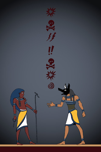 Cartoon: Hieroglyph... (medium) by berk-olgun tagged hieroglyph