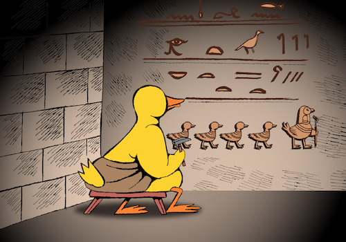 Cartoon: Hieroglyph... (medium) by berk-olgun tagged hieroglyph
