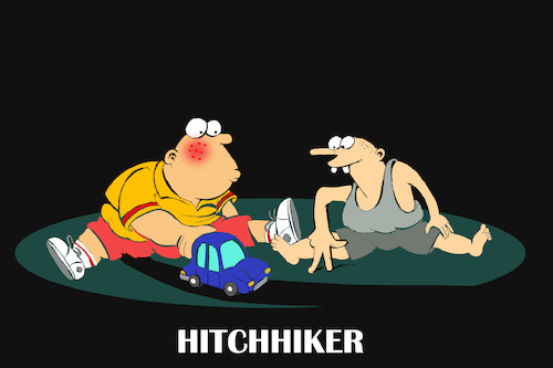 Cartoon: Hitchhiker... (medium) by berk-olgun tagged hitchhiker