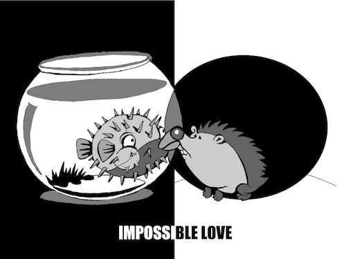 Cartoon: Impossible Love... (medium) by berk-olgun tagged impossible,love