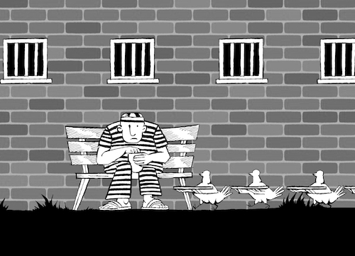 Cartoon: Jailhouse... (medium) by berk-olgun tagged jailhouse