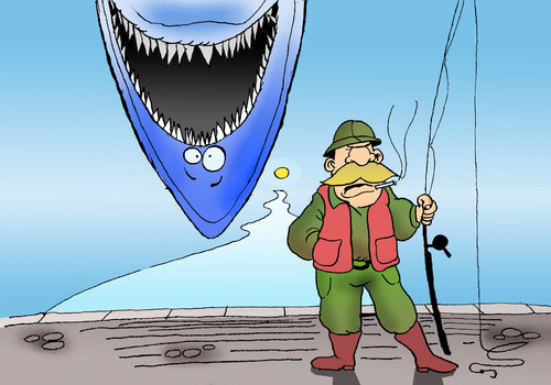 Cartoon: JAWS... (medium) by berk-olgun tagged jaws