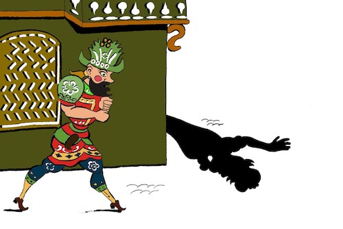 Cartoon: Karagoz and Hacivat... (medium) by berk-olgun tagged karagoz,and,hacivat