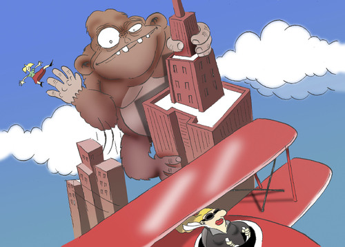 Cartoon: King Kong... (medium) by berk-olgun tagged king,kong