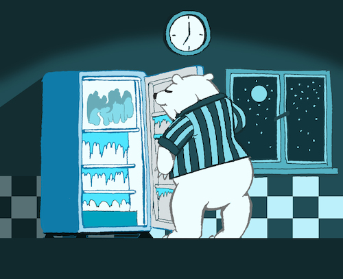 Cartoon: Late Night Snack... (medium) by berk-olgun tagged late,night,snack
