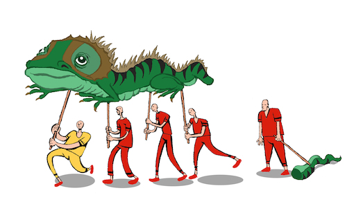Cartoon: Lizard Festival... (medium) by berk-olgun tagged lizard,festival