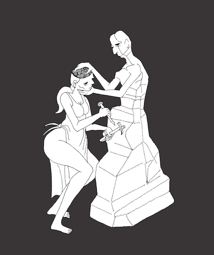 Cartoon: Making a Sculpture... (medium) by berk-olgun tagged making,sculpture