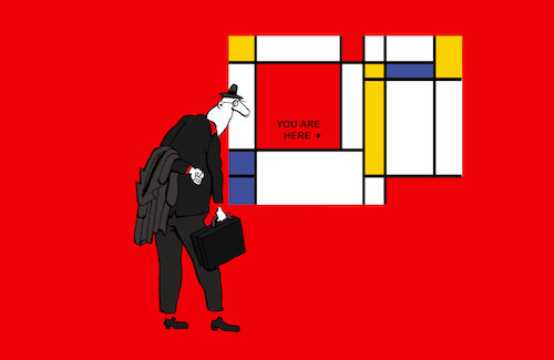 Cartoon: Mondrian... (medium) by berk-olgun tagged mondrian