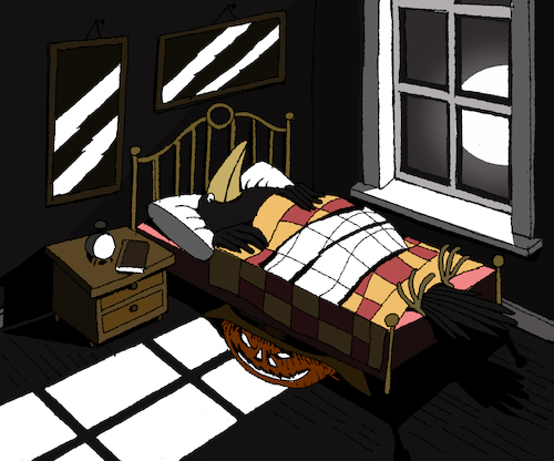Cartoon: Monster Under my Bed... (medium) by berk-olgun tagged monster,under,my,bed