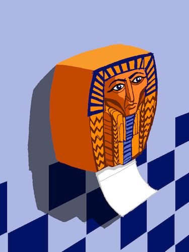 Cartoon: Mummy Toilet Paper ... (medium) by berk-olgun tagged mummy,toilet,paper