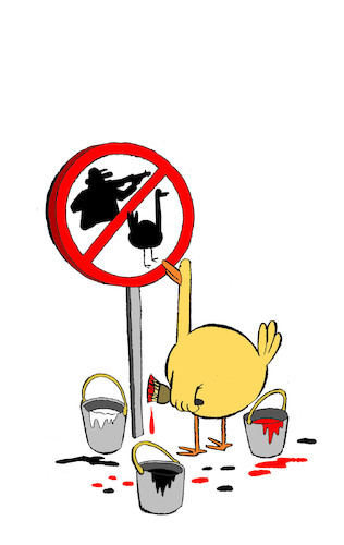 Cartoon: No Hunting... (medium) by berk-olgun tagged no,hunting