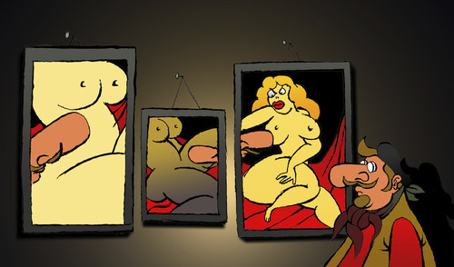Cartoon: Nude... (medium) by berk-olgun tagged nude