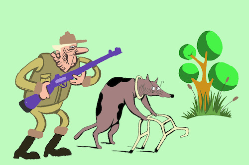Cartoon: Old Hunting Dog... (medium) by berk-olgun tagged old,hunting,dog