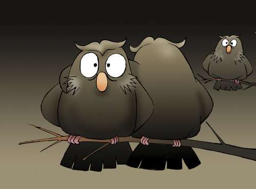 Cartoon: OWL.. (medium) by berk-olgun tagged owl