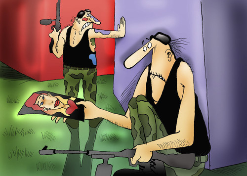 Cartoon: Paintball... (medium) by berk-olgun tagged paintball