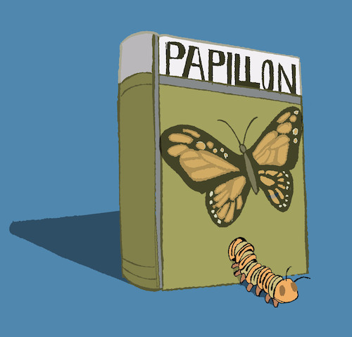 Cartoon: Papillon... (medium) by berk-olgun tagged papillon