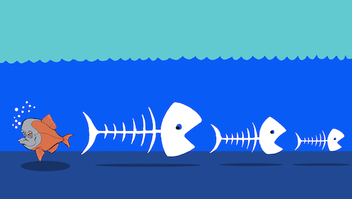 Cartoon: Piranha... (medium) by berk-olgun tagged piranha