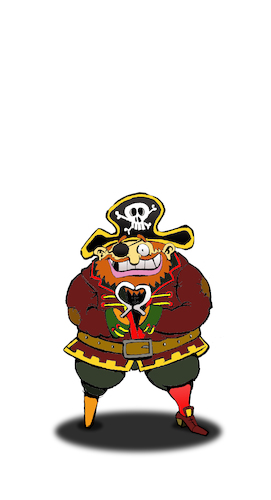 Cartoon: Pirate in Love... (medium) by berk-olgun tagged pirate,in,love