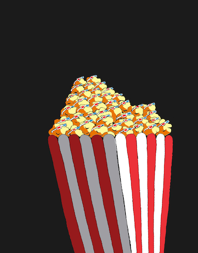 Cartoon: Popcorn... (medium) by berk-olgun tagged popcorn