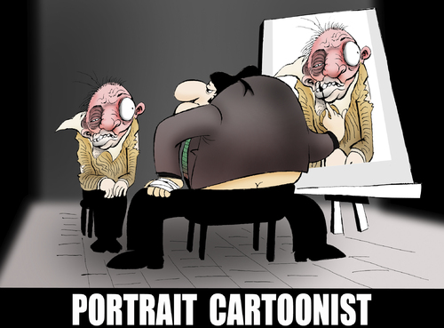 Cartoon: Portrait Cartoonist... (medium) by berk-olgun tagged portrait,cartoonist