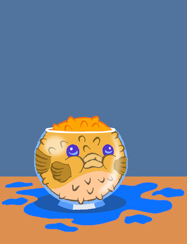 Cartoon: Puffer Fish... (medium) by berk-olgun tagged puffer,fish