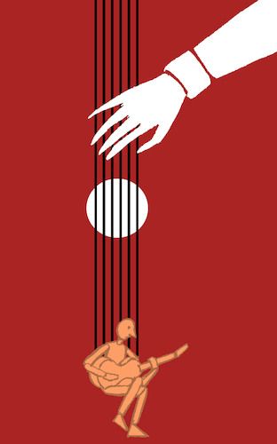 Cartoon: Puppet Guitarist... (medium) by berk-olgun tagged puppet,guitarist